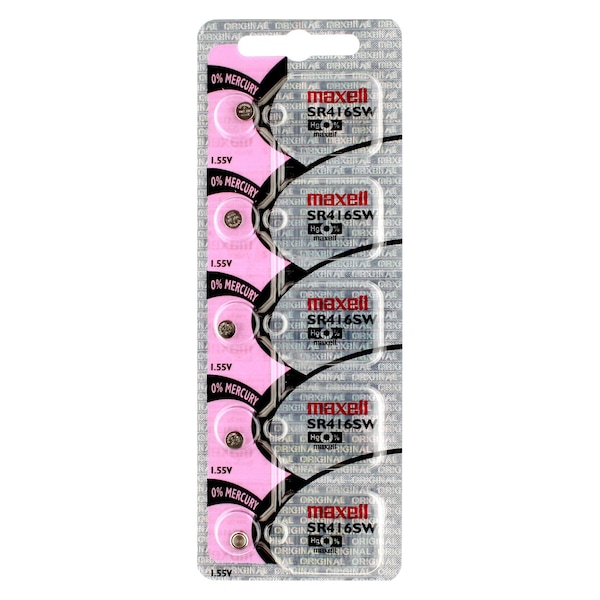 Silver Oxide Watch Battery SR416SW Drain Replace SB-A5 337, PK 5